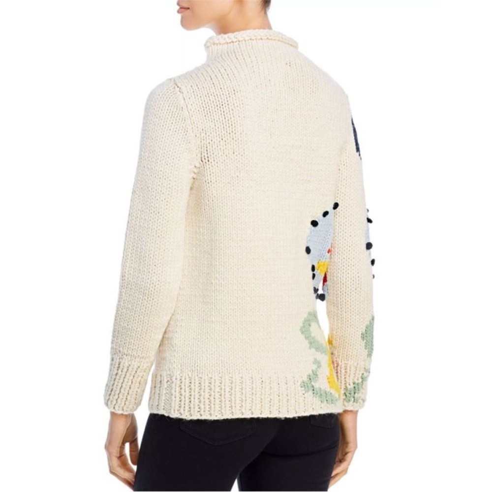 TORY BURCH BUTTERFLY WOOL SWEATER SIZE S/M $595 - Picture 3 of 9